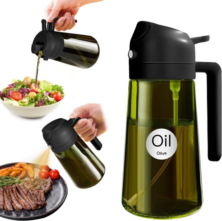 Olive oil dispenser bottle with spout for cooking and salad dressing