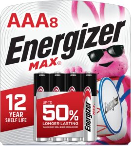 Energizer MAX AAA batteries pack with long lasting power