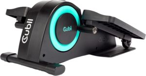Portable under desk pedal exerciser with glowing resistance ring